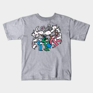 COVID Loop Pop Art Grey Kids T-Shirt